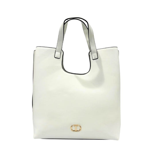Shoulder Bag by Twinset for women in polyurethane gold & white features a effortless sophistication silhouette, secured by a zipper with ample built-in-compartments and versatile shoulder-strap & adjustable-strap for a effortless sophistication finish.