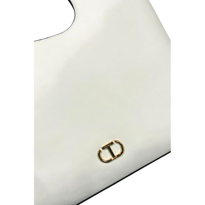 Shoulder Bag by Twinset for women in polyurethane gold & white features a stately silhouette, showcasing a secure zipper, ample built-in-compartments, and stately shoulder-strap & adjustable-strap for a stately finish.