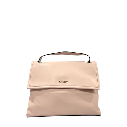 Shoulder Flap Bag by Twinset for women in polyurethane black, multicolor, pink & silver features a stately silhouette, showcasing a secure flap, magnetic & button, ample built-in-compartments, and stately shoulder-strap & adjustable-strap for a stately finish.