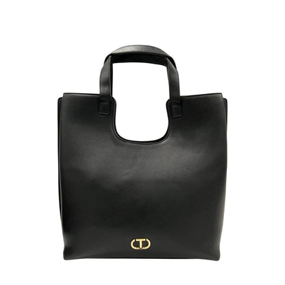 Shoulder Bag by Twinset for women in polyurethane black & gold features a effortless chic silhouette with a secure zipper, ample built-in-compartments, and versatile shoulder-strap & adjustable-strap for a effortless chic finish.