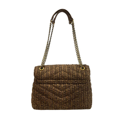 2-in-1 Shoulder & Crossbody Flap Handbag by Twinset for women in polyethylene & polyurethane brown & gold features a multifaceted silhouette, showcasing a secure flap, magnetic & button and multifaceted with versatile crossbody-strap & shoulder-strap for multifaceted style.