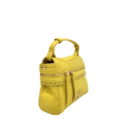 Mini Shoulder Bag by Twinset for women in polyethylene bicolour & gold features an effortlessly chic silhouette with a secure zipper, ample , and versatile shoulder-strap & adjustable-strap for effortlessly chic everyday luxury.