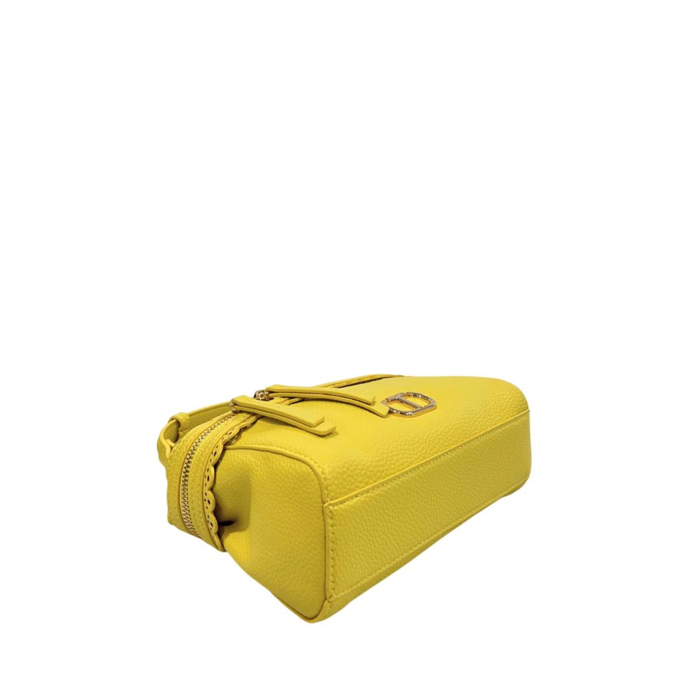 Mini Shoulder Bag by Twinset for women in polyethylene bicolour & gold showcases a statuesque silhouette, artfully detailed with a secure zipper, organized , and versatile shoulder-strap & adjustable-strap for a statuesque look.