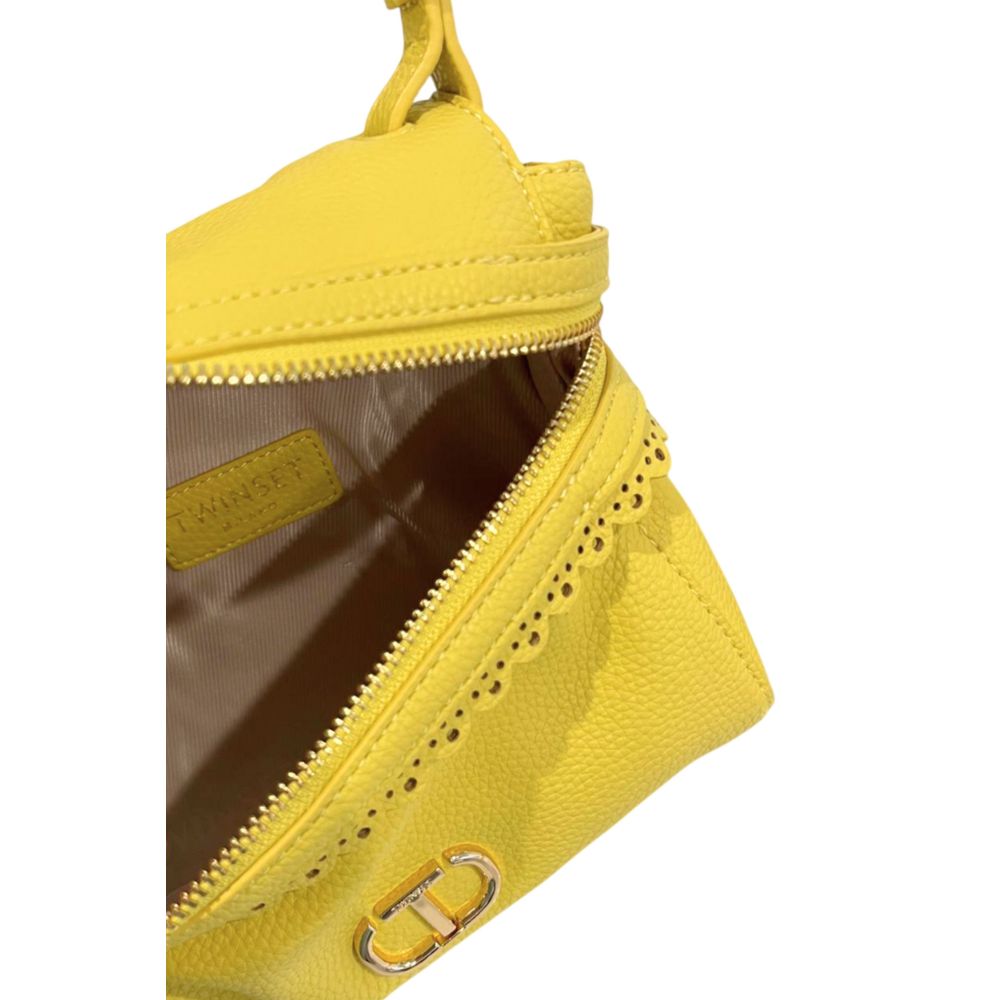 Mini Shoulder Bag by Twinset for women in polyethylene bicolour & gold presents a statuesque silhouette, showcasing a secure zipper and statuesque with versatile shoulder-strap & adjustable-strap for a sophisticated look.
