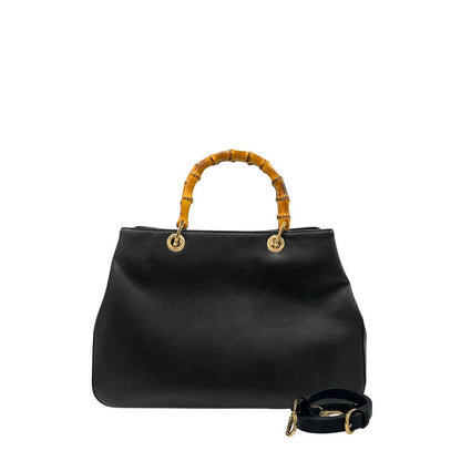 Flap Shoulder Bag by Twinset for women in polyurethane black & gold features a stately silhouette, showcasing a secure flap, magnetic & button, ample built-in-compartments, and stately shoulder-strap & adjustable-strap for a stately finish.