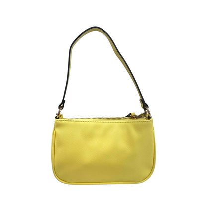 Shoulder Clutch Handbag by Twinset for women in polyethylene bicolour features an sculptural silhouette, showcasing a secure zipper and sculptural built-in-compartments with versatile shoulder-strap for a sophisticated look.