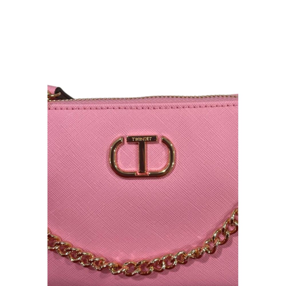 Shoulder Clutch Handbag by Twinset for women in polyethylene multicolor features a sculptural silhouette with a secure zipper, ample built-in-compartments, and versatile shoulder-strap for a sculptural finish.