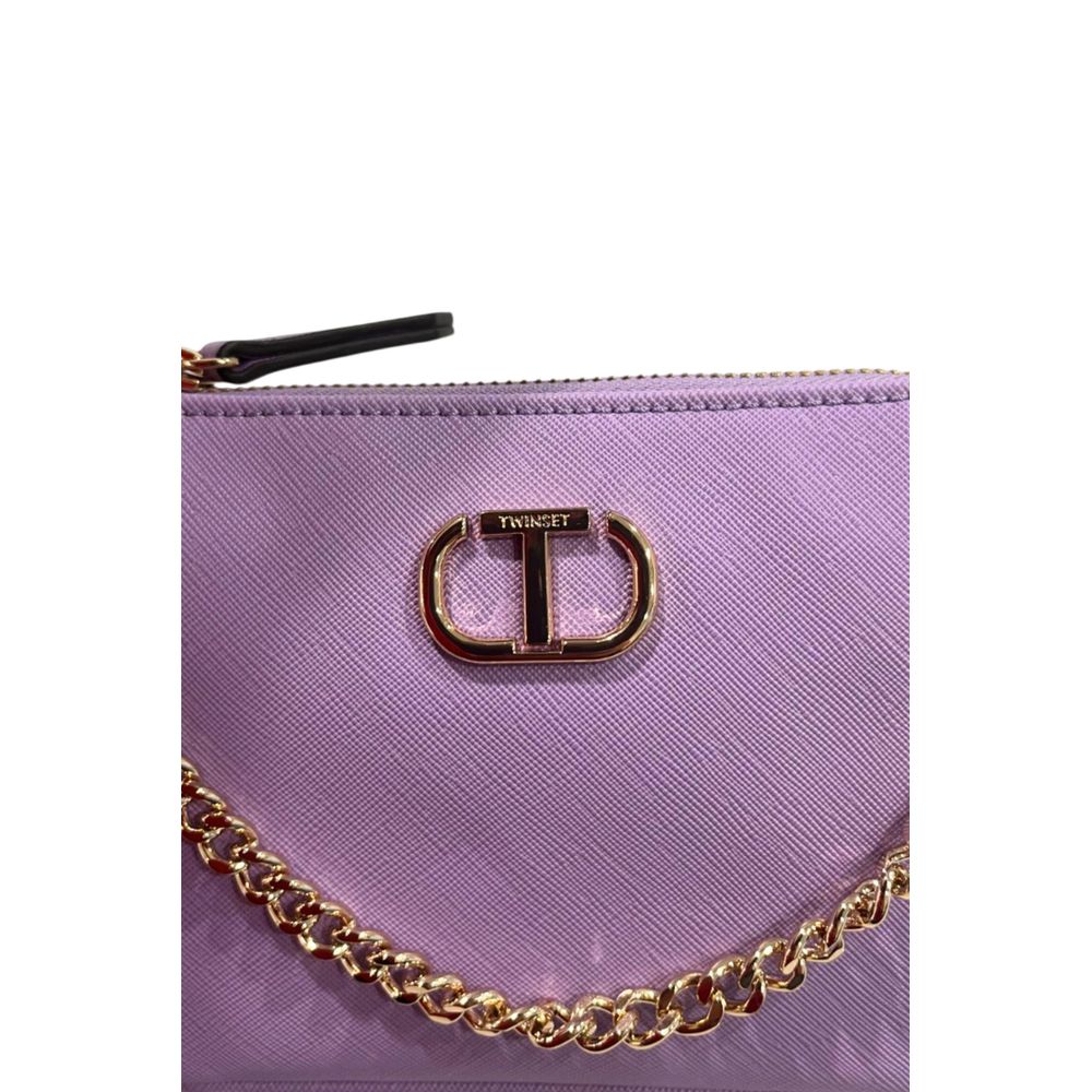 Shoulder Clutch Handbag by Twinset for women in polyethylene multicolor features an sculptural silhouette, showcasing a secure zipper and sculptural built-in-compartments with versatile shoulder-strap for a sophisticated look.
