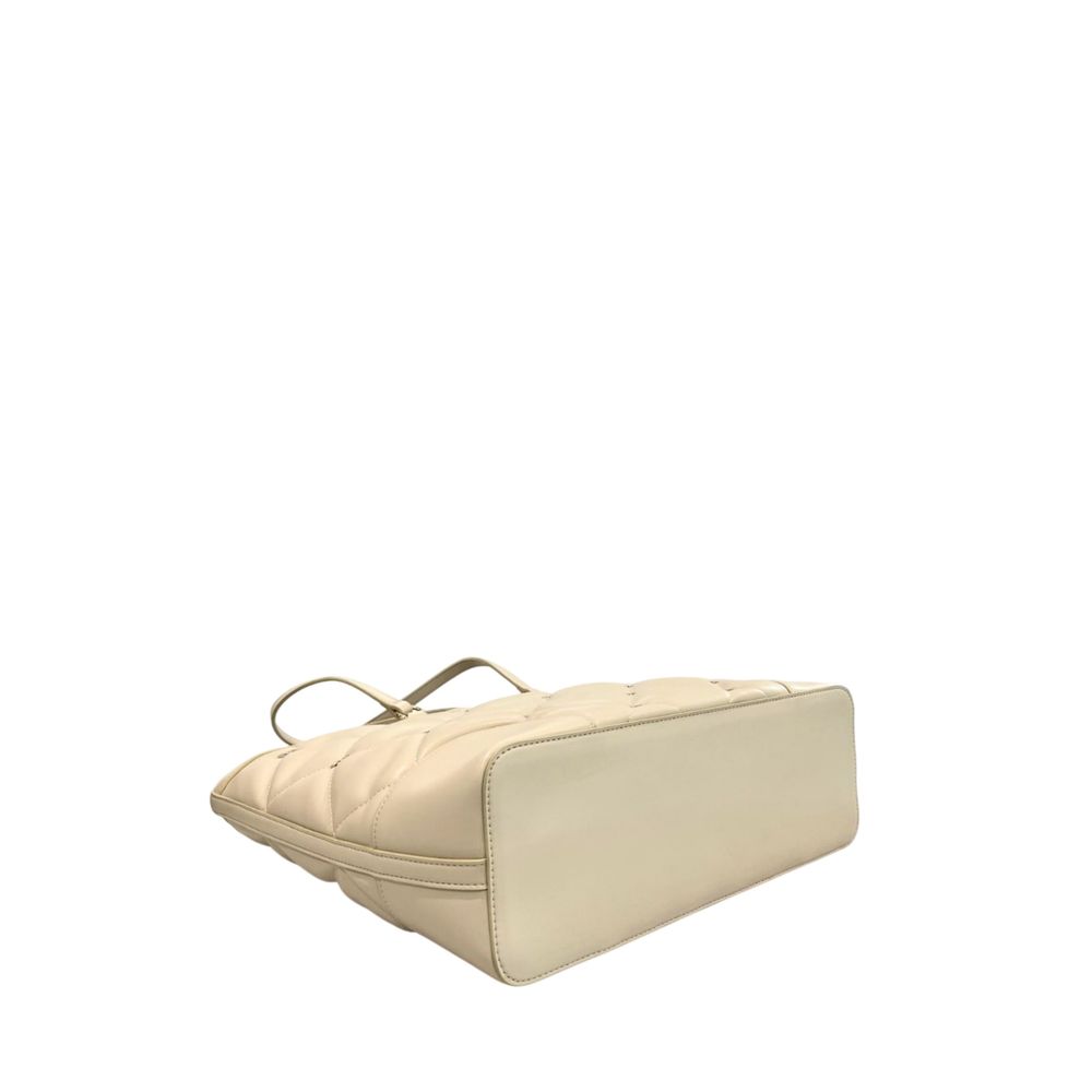 Shoulder Bag by Twinset for women in polyethylene gold & white features a stately silhouette, showcasing a secure zipper, ample , and stately shoulder-strap for a stately finish.