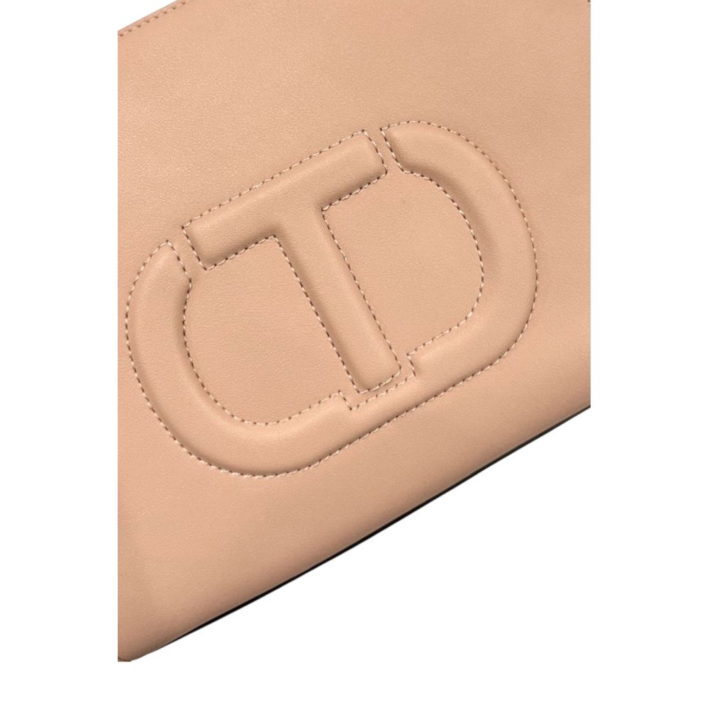 Shoulder Bag by Twinset for women in polyurethane gold, multicolor & pink features a effortless sophistication silhouette, secured by a zipper with ample built-in-compartments and versatile shoulder-strap & adjustable-strap for a effortless sophistication finish.