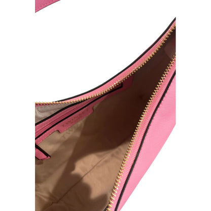 Compact Shoulder Clutch Handbag by Twinset for women in polyurethane gold, multicolor & pink features an sculptural silhouette, showcasing a secure zipper and sculptural built-in-compartments with versatile shoulder-strap & adjustable-strap for a sophisticated look.