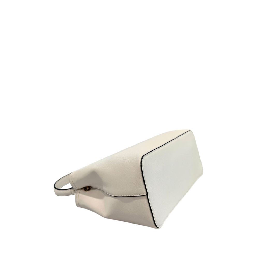 Shoulder Bag by Twinset for women in polyurethane gold & white features a statuesque silhouette, showcasing a secure magnetic & button and statuesque built-in-compartments with versatile shoulder-strap & adjustable-strap for a statuesque finish.