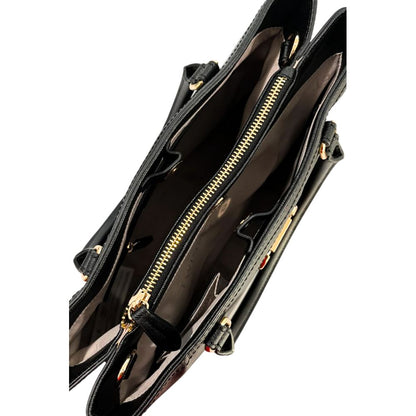 Shoulder Bag by Twinset for women in polyurethane black, gold & yellow features an effortlessly chic silhouette with a secure magnetic & button, ample built-in-compartments, and versatile shoulder-strap & adjustable-strap for effortlessly chic everyday luxury.