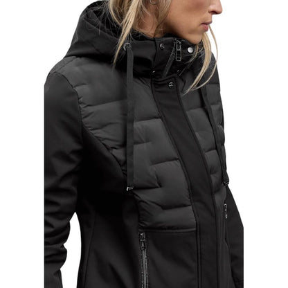Hooded Overcoat by Street One for women in polyester black features an voluminous silhouette, showcasing distinct pockets, hooded, insulated & windproof and a voluminous for a truly voluminous aesthetic.
