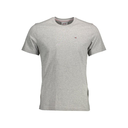 Tommy Hilfiger Men's Short-Sleeve Crew Neck Organic Cotton T-Shirt - Gray Signature