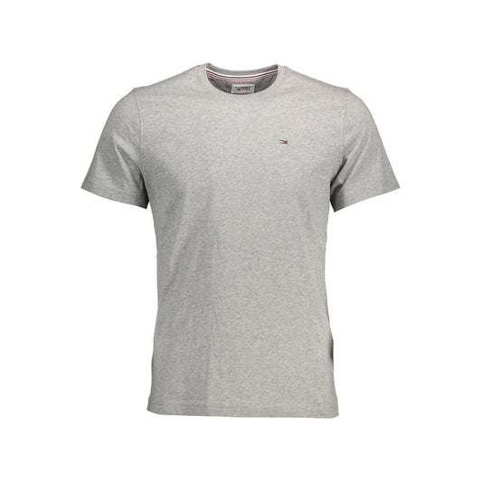 Tommy Hilfiger Men's Short-Sleeve Crew Neck Organic Cotton T-Shirt - Gray Signature