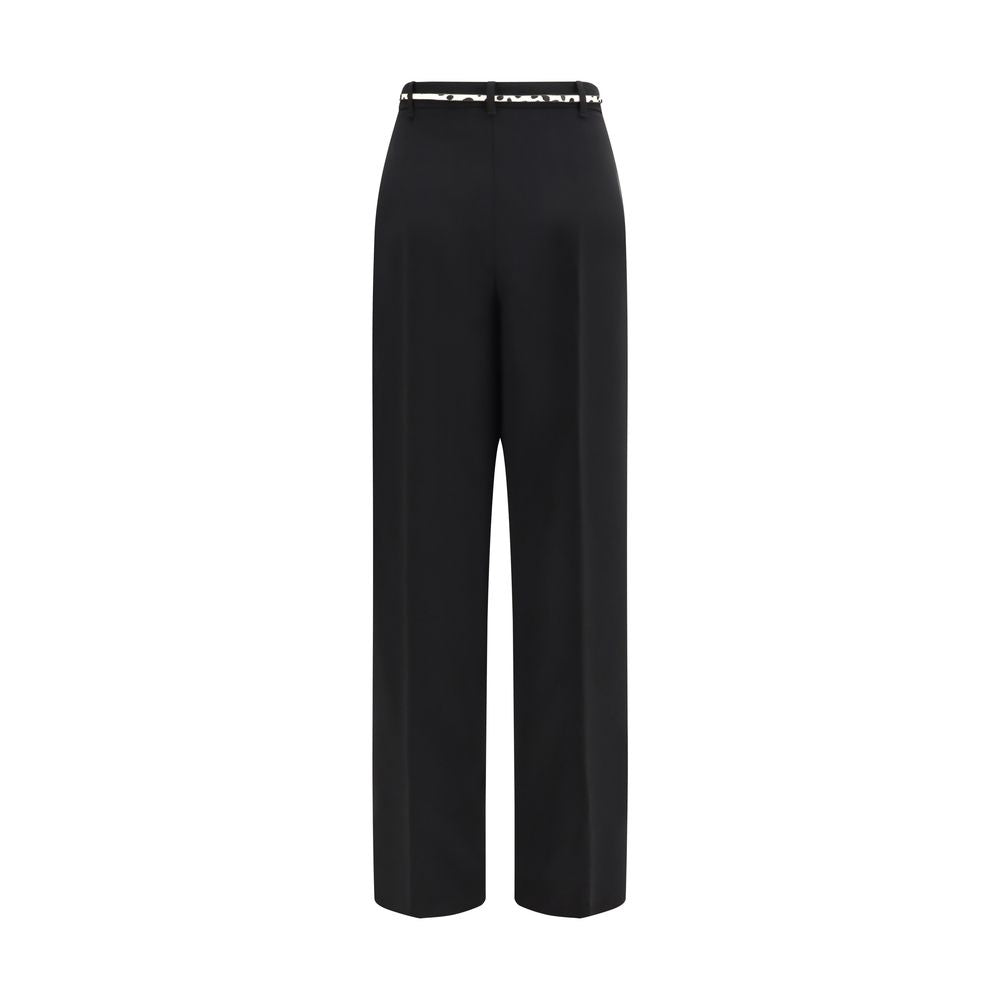 Activewear T-Shirt by Max Mara for women in polyester black & cream features an athletic silhouette with sleeves and a neckline, enhanced by high-performance .