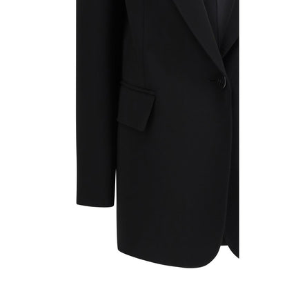 Blazer by Max Mara for women in acetate & polyester black showcases a discerning silhouette, elegantly detailed with a sophisticated and premium for a truly discerning finish.