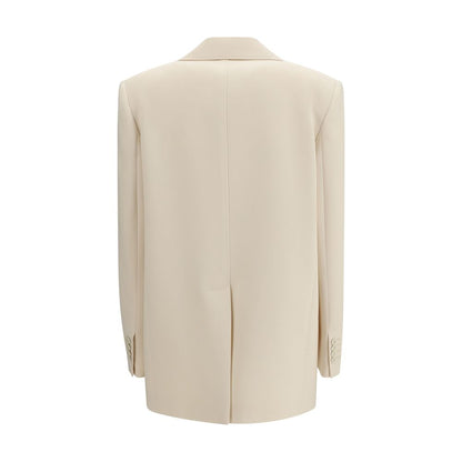 Blazer by Max Mara for women in acetate & polyester beige presents a distinguished silhouette, detailed with a distinguished and distinctive for a truly sophisticated finish.
