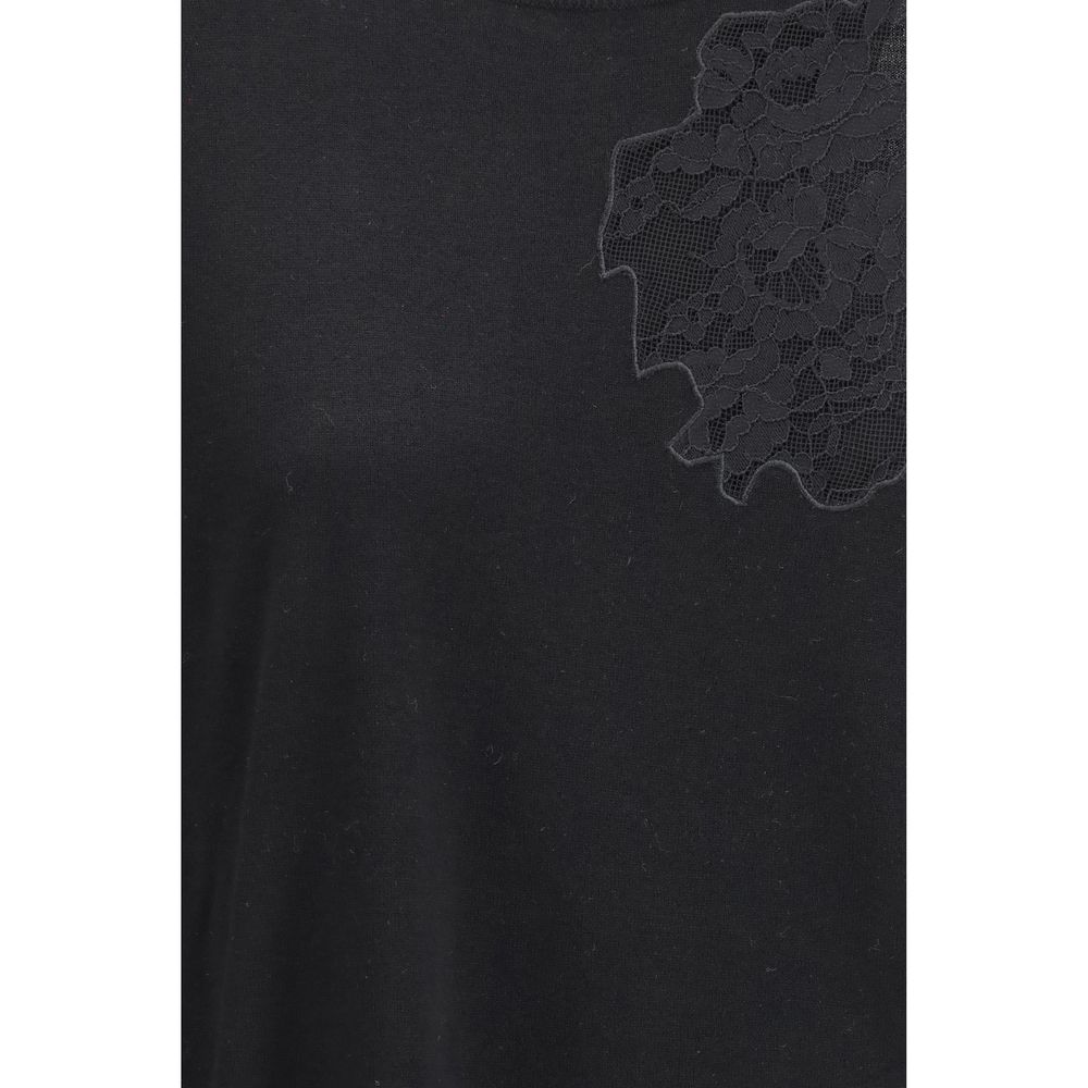 Sweatshirt by Max Mara for women in wool & silk black showcases a slouchy chic silhouette, artfully detailed with a slouchy chic and for a slouchy chic finish.