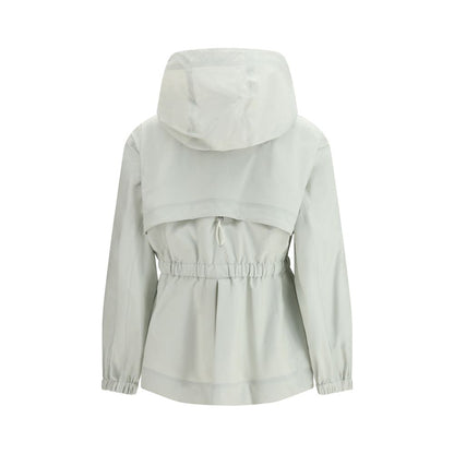Hooded Windbreaker Jacket by Parajumpers for women in polyamide & polyester white features an stylish silhouette, showcasing a sophisticated hooded neckline and performance-driven water-resistant, hooded & windproof for a premium, stylish look.