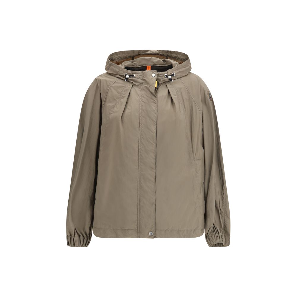 Hooded Windbreaker Jacket by Parajumpers for women in polyester nylon felt bicolour & natural features an magnificent silhouette, showcasing the sophisticated hooded neckline and functional lightweight, hooded & windproof for a premium, magnificent look.