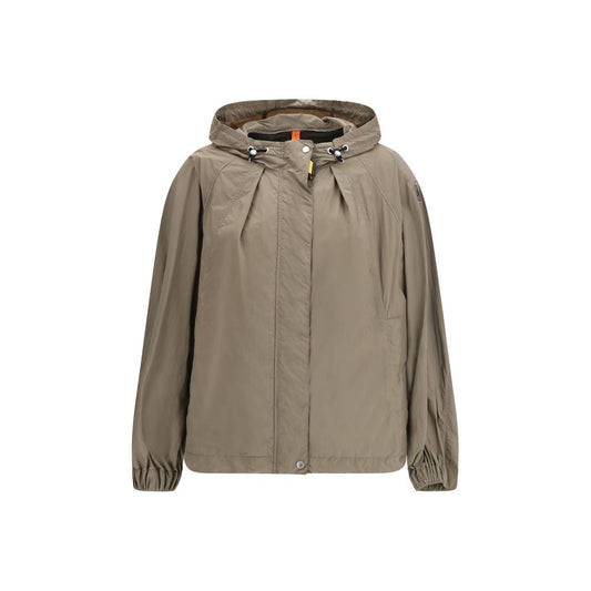 Hooded Windbreaker Jacket by Parajumpers for women in polyester nylon felt bicolour & natural features an magnificent silhouette, showcasing the sophisticated hooded neckline and functional lightweight, hooded & windproof for a premium, magnificent look.