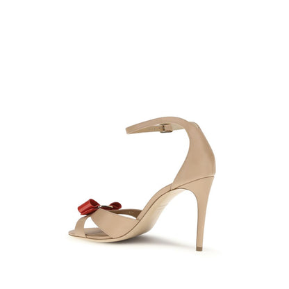 Stiletto Sandals by Ferragamo for women in bos taurus calf leather beige showcases a sculptural silhouette as Women's Bos Taurus Calf Leather Stiletto Sandals, defined by a sculptural stiletto and sculptural for a sculptural look.