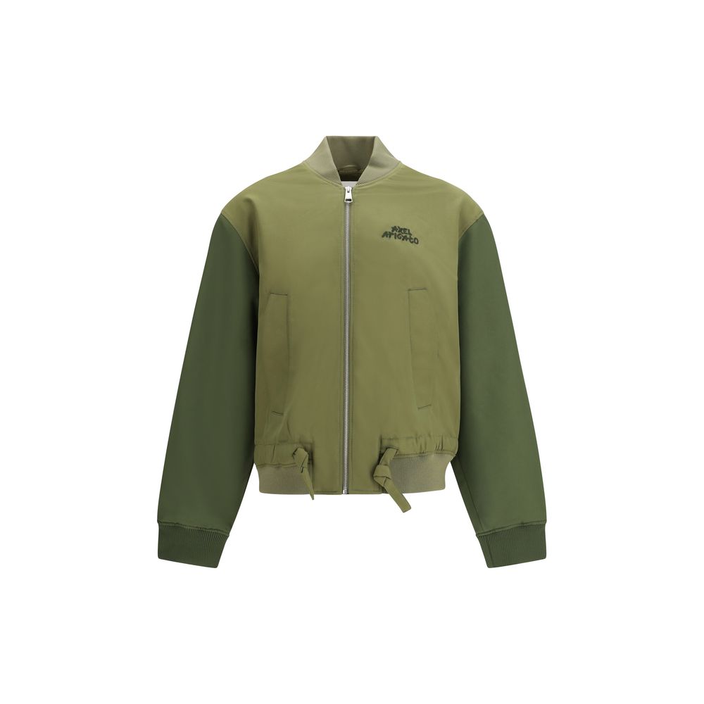 Bomber Jacket by Axel Arigato for men in polyester bicolour features a dramatic silhouette, showcasing a sophisticated and distinctive pockets for a dramatic aesthetic.