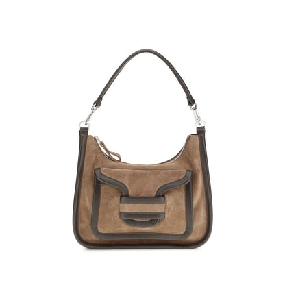 Shoulder Flap Bag by Pierre Hardy for women in bos taurus calfskin leather brown features a effortless chic silhouette with a secure flap, magnetic & button, ample external-pockets, and versatile shoulder-strap, handle & adjustable-strap for a effortless chic finish.