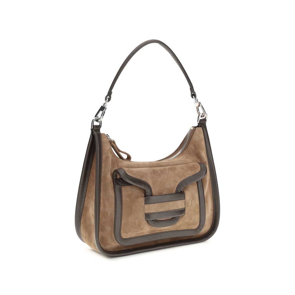 Shoulder Flap Bag by Pierre Hardy for women in bos taurus calfskin leather brown features a enviable silhouette, showcasing a secure flap, magnetic & button, ample external-pockets, and enviable shoulder-strap, handle & adjustable-strap for a enviable finish.