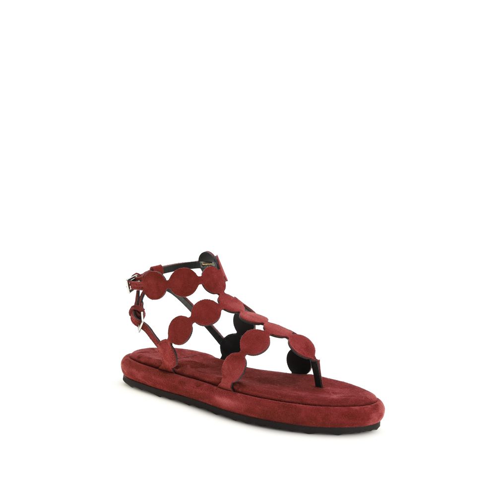 Platform Cage Sandals by Pierre Hardy for women in bos taurus calf suede leather brown presents a sculptural silhouette, showcasing the Women's Bos Taurus Calf Suede Leather Platform Cage Sandals design with a sculptural platform and for a premium look.