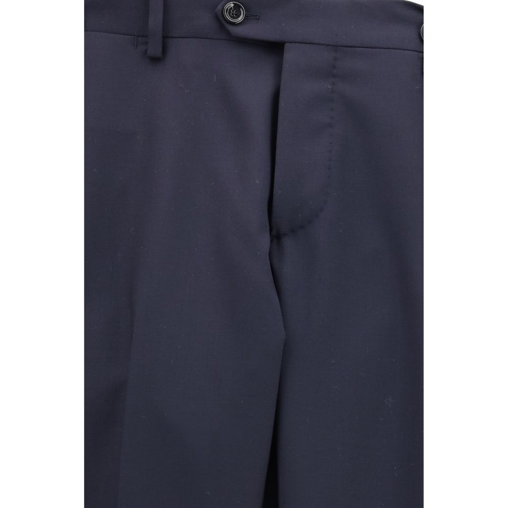 Pant Suit by Lardini for men in virgin wool blue features a tailored silhouette, showcasing a sophisticated and tailored straight-leg & regular-fit for a refined, professional look.