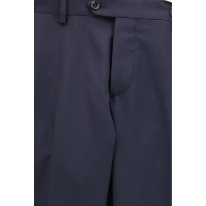 Pant Suit by Lardini for men in virgin wool blue features a tailored silhouette, showcasing a sophisticated and tailored straight-leg & regular-fit for a refined, professional look.
