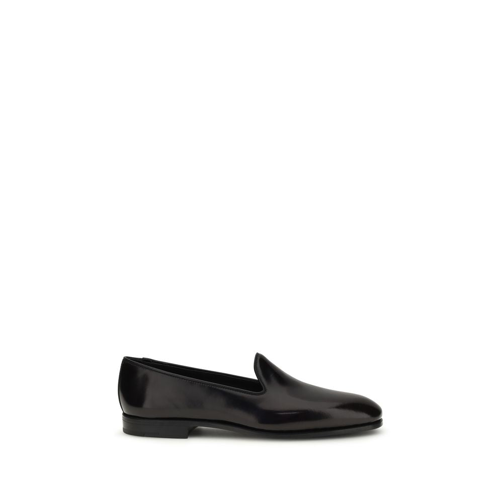 Flat Loafer Slip-On Shoes by Church's for women in bos taurus calf leather black features an dynamic silhouette from the Women's Bos Taurus Calf Leather Flat Loafer Slip-On Shoes collection, defined by a dynamic round toe style and flat for a dynamic look.