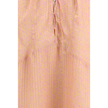 Dress by Kristina Ti for women in cupro & silk multicolor, patterned, floral, jacquard, print & striped showcases a striking silhouette, elegantly detailed with a , refined , and a striking long for a striking finish.
