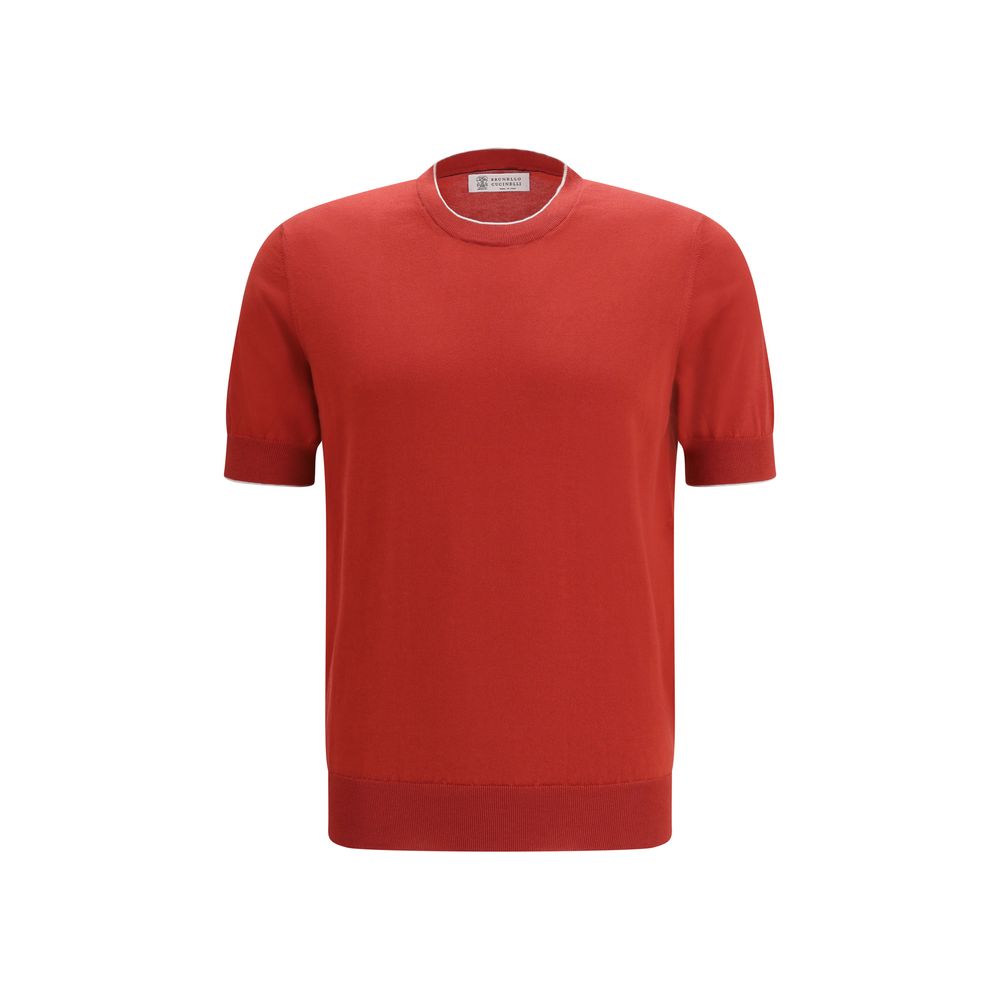 T-Shirt by Brunello Cucinelli for men in cotton multicolor showcases a unassuming silhouette, artfully detailed with a refined crew neckline and unassuming for a sophisticated, contemporary look.