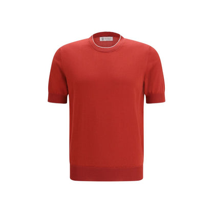 T-Shirt by Brunello Cucinelli for men in cotton multicolor showcases a unassuming silhouette, artfully detailed with a refined crew neckline and unassuming for a sophisticated, contemporary look.