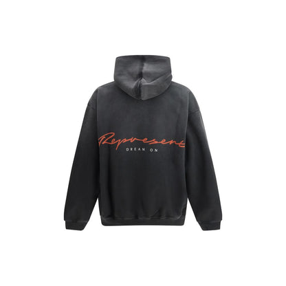 Sweatshirt Hoodie by Represent for men in cotton gray & print features a authentic silhouette, showcasing a sophisticated hooded neckline and authentic detail for a refined finish.