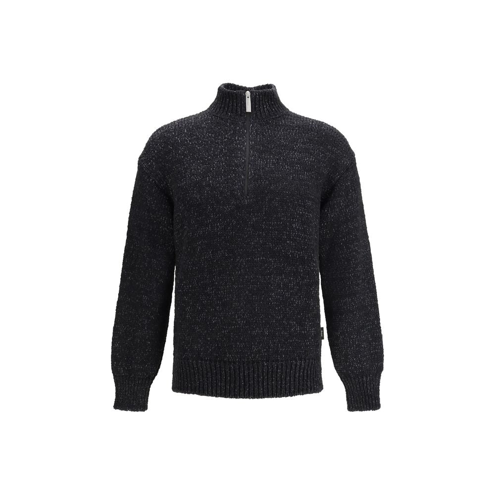 Sweatshirt by LAMINAR for men in polyamide cotton black features a unrivaled silhouette with a refined high-collar neckline and unrivaled detailing for a sophisticated look.
