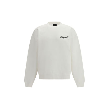 Sweatshirt by Dsquared² for men in cotton white features an enviable silhouette, showcasing a premium and refined for a truly enviable finish.