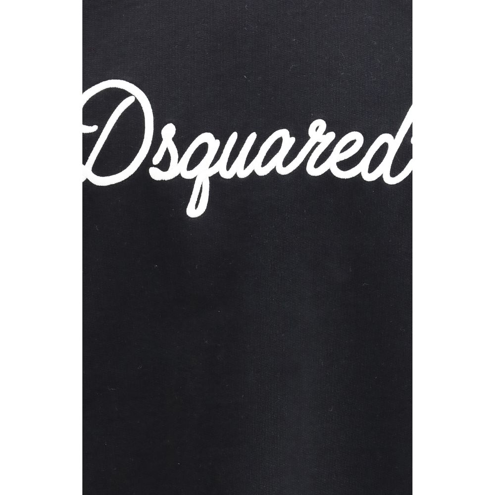 Sweatshirt by Dsquared² for men in cotton black & signature features an provocated silhouette, detailed with a provocated and a refined for a sophisticated aesthetic.