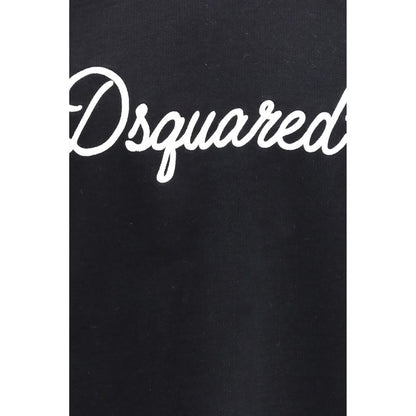 Sweatshirt by Dsquared² for men in cotton black & signature features an provocated silhouette, detailed with a provocated and a refined for a sophisticated aesthetic.