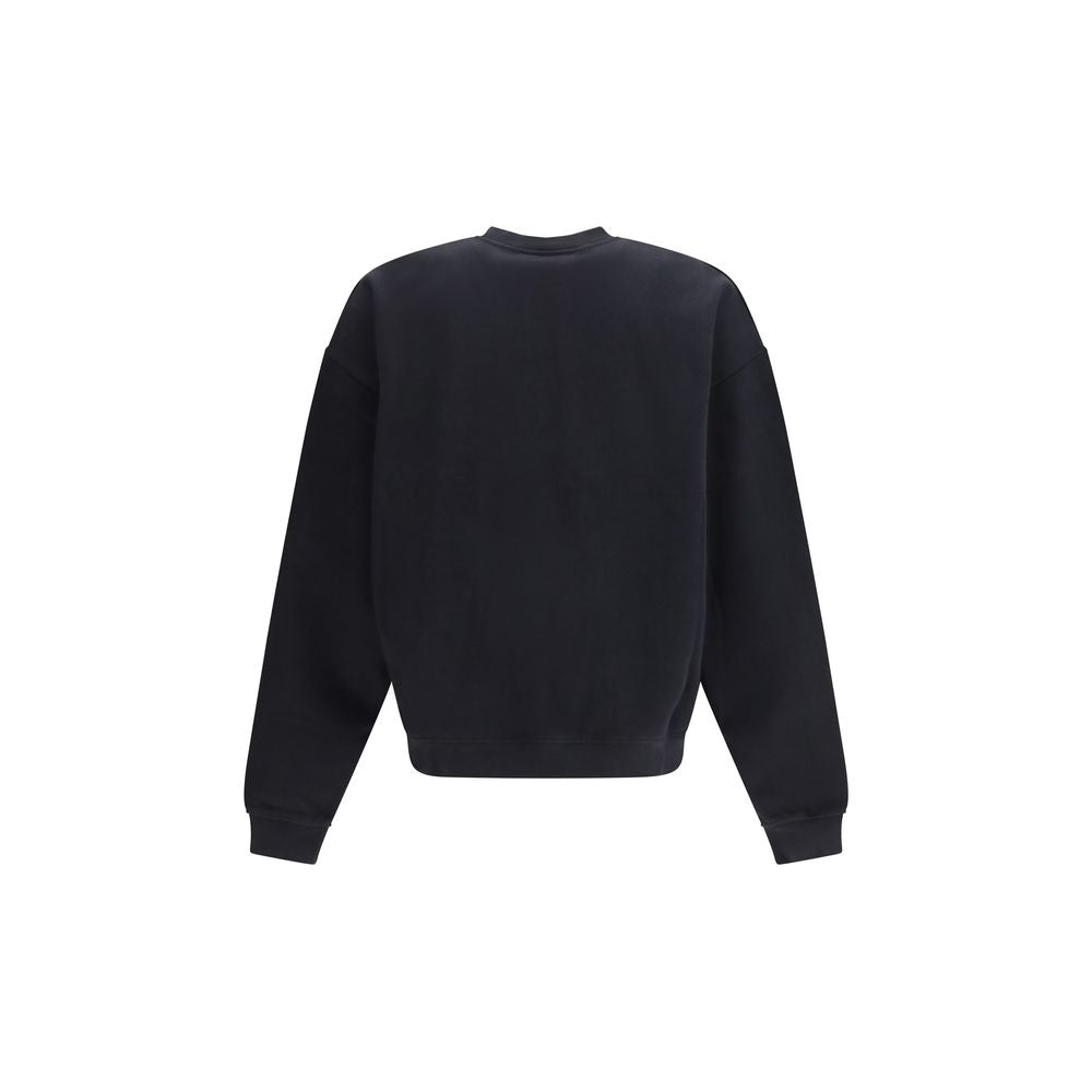 Sweatshirt by Dsquared² for men in cotton black & signature showcases a slouchy chic silhouette, artfully detailed with a slouchy chic and for a slouchy chic finish.