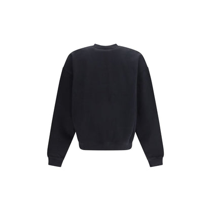 Sweatshirt by Dsquared² for men in cotton black & signature showcases a slouchy chic silhouette, artfully detailed with a slouchy chic and for a slouchy chic finish.