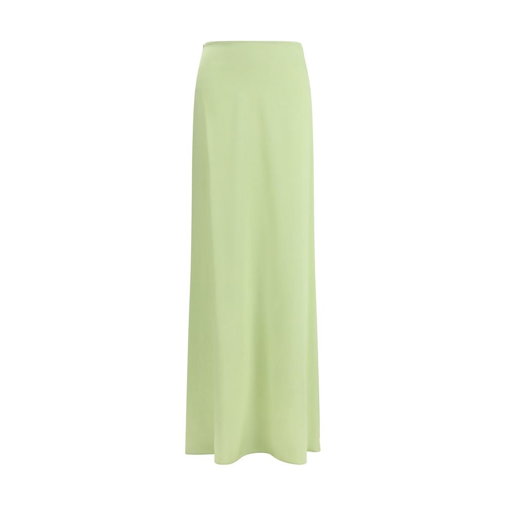 Skirt by Kristina Ti for women in silk bicolour features an relaxed-yet-refined silhouette that elegantly showcases the Women's Silk Long Skirt design and sophisticated long.