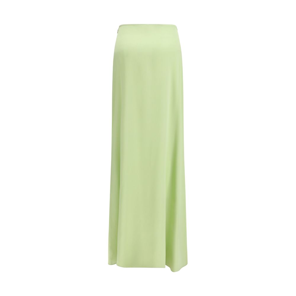 Skirt by Kristina Ti for women in silk bicolour showcases a sultry silhouette, elegantly defined by its long and the sophisticated sultry design of the Women's Silk Long Skirt.