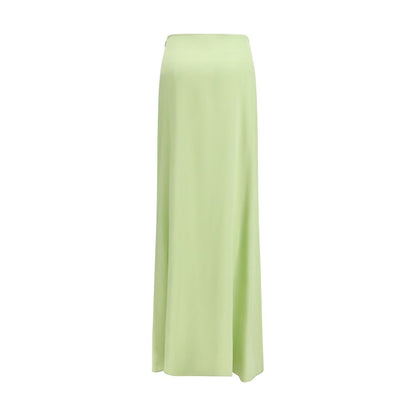 Skirt by Kristina Ti for women in silk bicolour showcases a sultry silhouette, elegantly defined by its long and the sophisticated sultry design of the Women's Silk Long Skirt.