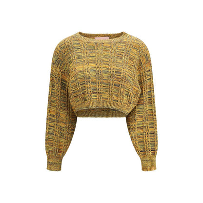 Sweatshirt by Kristina Ti for women in cotton multicolor & jacquard presents a smart casual silhouette, featuring a smart casual round neckline and long-sleeve for a sophisticated look.