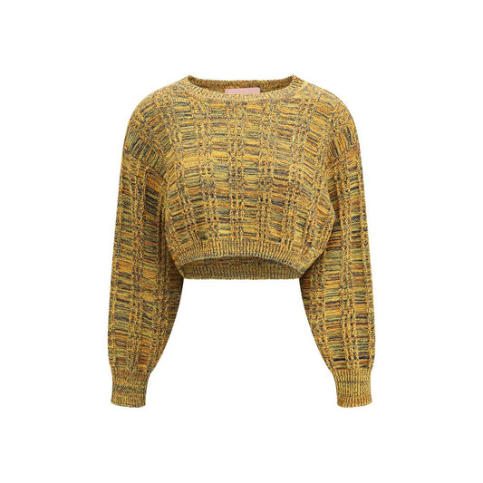 Sweatshirt by Kristina Ti for women in cotton multicolor & jacquard presents a smart casual silhouette, featuring a smart casual round neckline and long-sleeve for a sophisticated look.